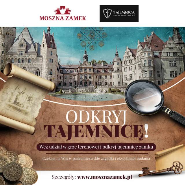 Tajemnica Zamku Moszna – escape room w plener